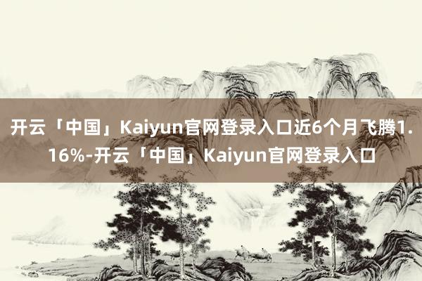 开云「中国」Kaiyun官网登录入口近6个月飞腾1.16%-开云「中国」Kaiyun官网登录入口