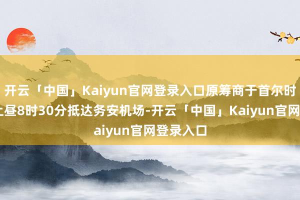 开云「中国」Kaiyun官网登录入口原筹商于首尔时辰29日上昼8时30分抵达务安机场-开云「中国」Kaiyun官网登录入口