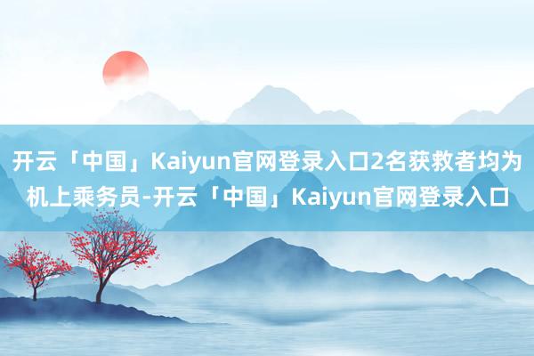 开云「中国」Kaiyun官网登录入口2名获救者均为机上乘务员-开云「中国」Kaiyun官网登录入口