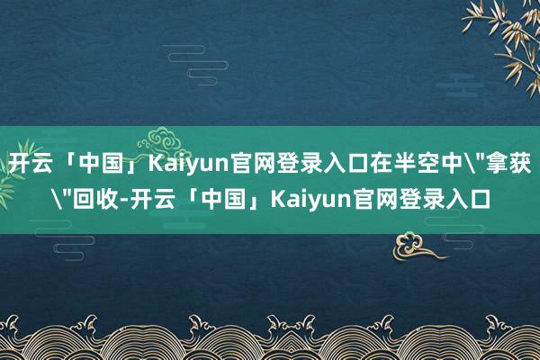 开云「中国」Kaiyun官网登录入口在半空中